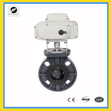 DN25-DN500 UPVC electric butterfly valve for water treatment